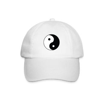 ying yang Schwarz und Weiß auf und ab - Baseballkappe - Weiß/Weiß - Vorne