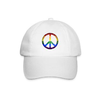 Peace Gay Sign Symbol - Baseballkappe - Weiß/Weiß - Vorne