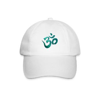 Om Zeichen - Baseballkappe - Weiß/Weiß - Vorne
