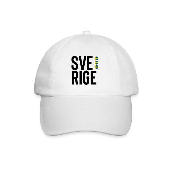 Sverige - Baseballkappe - Weiß/Weiß - Vorne