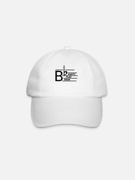 Be Happy Bass - Baseballkappe - Weiß/Weiß
