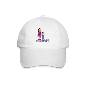 Große Schwester - Baseballkappe - Weiß/Weiß - Vorne