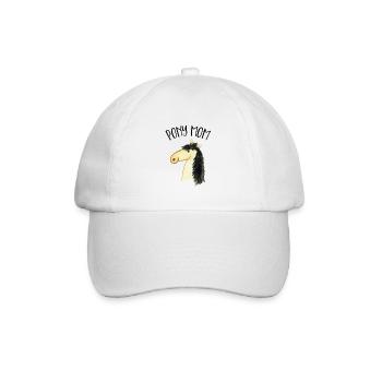 Pony Mom Falb Pony - Baseballkappe - Weiß/Weiß - Vorne