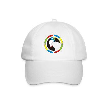Amazonas-Tukan - 1 - Baseballkappe - Weiß/Weiß - Vorne