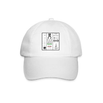 Sehtest - Baseballkappe - Weiß/Weiß - Vorne