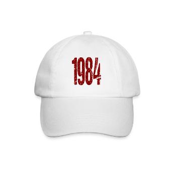 1984 Protest Demo Design - Baseballkappe - Weiß/Weiß - Vorne