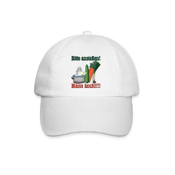 Kochtopf Gemüse - Baseballkappe - Weiß/Weiß - Vorne
