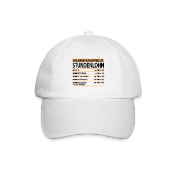Heilerziehungspfleger Heilpädagoge Spruch Lustig - Baseballkappe - Weiß/Weiß - Vorne