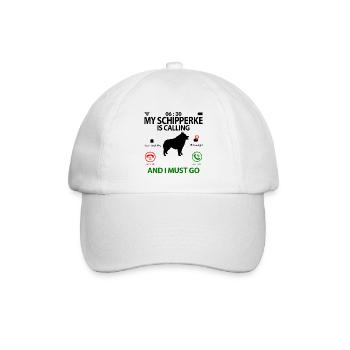 Schipperke Hund Sprüche Lustige Witzig Humor - Baseballkappe - Weiß/Weiß - Vorne