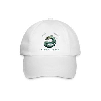 Midgardschlange Jormungandr mit cooler Aufschrift - Baseballkappe - Weiß/Weiß - Vorne