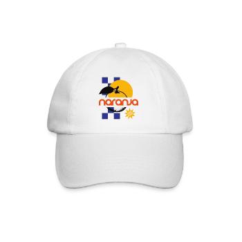 Orangen Naranja Juicy Fruits Sommer Sonne - Baseballkappe - Weiß/Weiß - Vorne