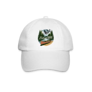 Find Your Wild – Canoe Adventure - Baseballkappe - Weiß/Weiß - Vorne