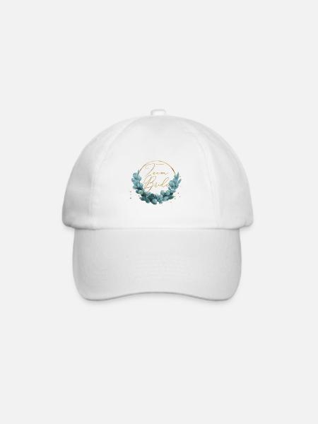 blue ivy wreath team bride - Baseballkappe - Weiß/Weiß