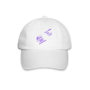 ein design mit streifen - Baseballkappe - Weiß/Weiß - Vorne