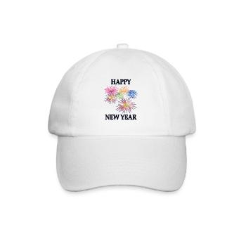 happy new year - Baseballkappe - Weiß/Weiß - Vorne