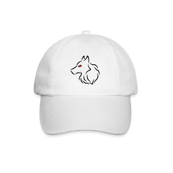 Der Wolf - Baseballkappe - Weiß/Weiß - Vorne