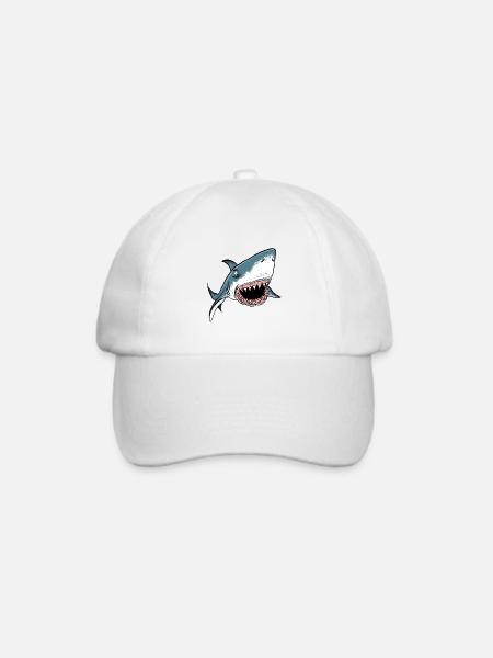 Tauch Dive Shark Hai - Baseballkappe - Weiß/Weiß