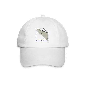 Hypotenuse Mathe Humor - Baseballkappe - Weiß/Weiß - Vorne