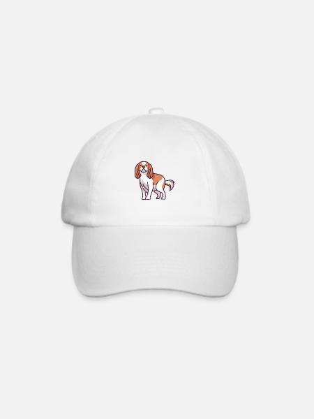 Cavalier King Charles Spaniel - Baseballkappe - Weiß/Weiß