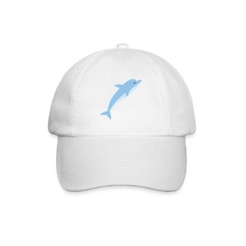 Delphin - Baseballkappe - Weiß/Weiß - Vorne