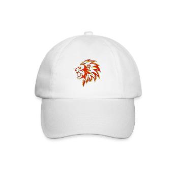 König der Löwen cooles Löwenkopf - Baseballkappe - Weiß/Weiß - Vorne