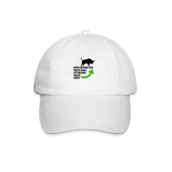 Wer den Bullen nicht ehrt, ist die Mio nicht wert - Baseballkappe - Weiß/Weiß - Vorne