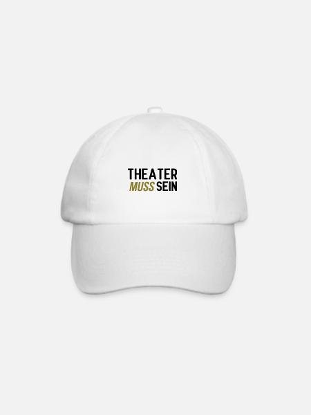 Theater muss sein - Baseballkappe - Weiß/Weiß