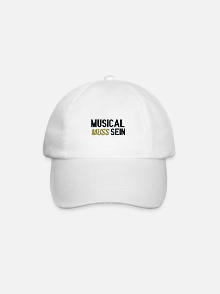 Musical muss sein - Baseballkappe - Weiß/Weiß