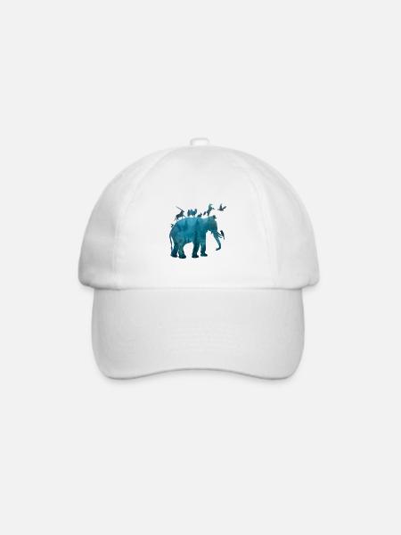 Arche mit Tieren - Baseballkappe - Weiß/Weiß