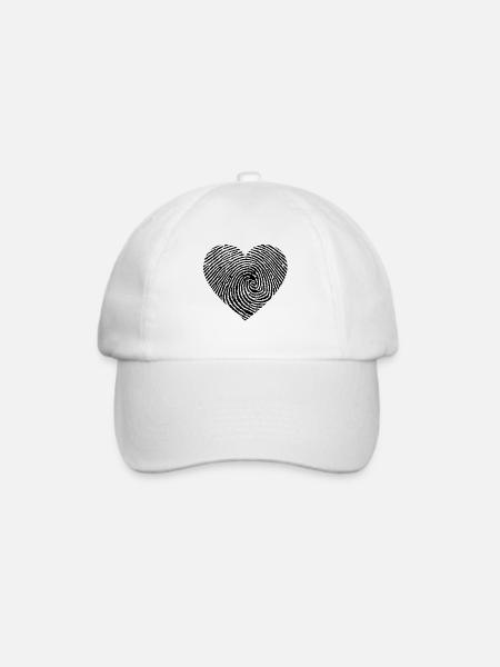 lovely fingerprint - Baseballkappe - Weiß/Weiß