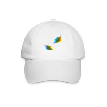 blätter blatt effekt 3d - Baseballkappe - Weiß/Weiß - Vorne
