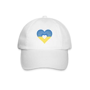 Ukraine Love peace for ukraine - Baseballkappe - Weiß/Weiß - Vorne