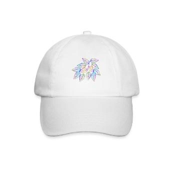 Blatt Symbol Natur bunt rgb Blätter - Baseballkappe - Weiß/Weiß - Vorne