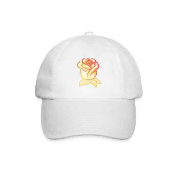goldene pflanze blume rose glitzer - Baseballkappe - Weiß/Weiß - Vorne