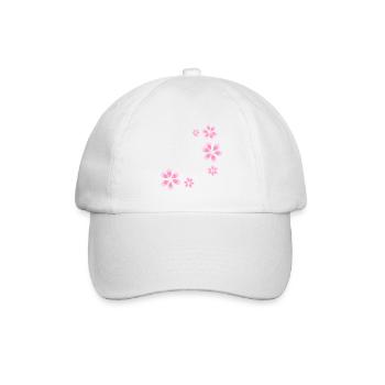 rosa blumen muster form pflanze - Baseballkappe - Weiß/Weiß - Vorne