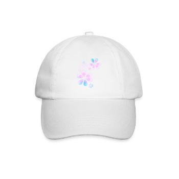 rosa blumen muster symbol form blüten - Baseballkappe - Weiß/Weiß - Vorne