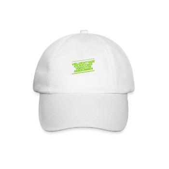 ich habe positive Eigenschaften abbekommen - Baseballkappe - Weiß/Weiß - Vorne