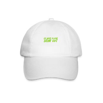 es war sogar sehr gut - Baseballkappe - Weiß/Weiß - Vorne