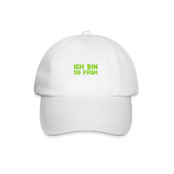 ich bin so froh - Baseballkappe - Weiß/Weiß - Vorne