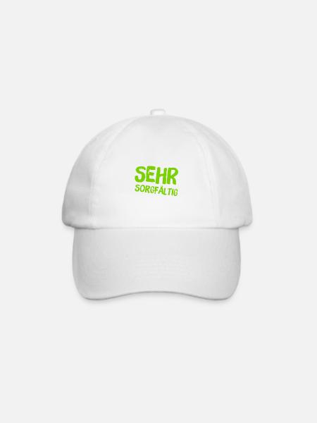 ich mag Sorgfalt - Baseballkappe - Weiß/Weiß