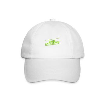 ich mag keine Angeber - Baseballkappe - Weiß/Weiß - Vorne