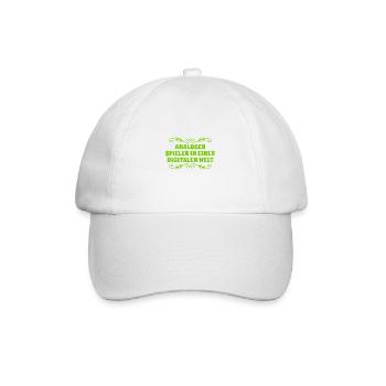 ich mag es analog - Baseballkappe - Weiß/Weiß - Vorne