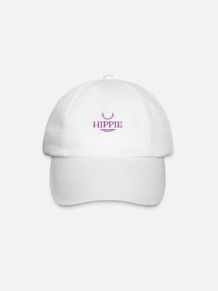 Hippie - Baseballkappe - Weiß/Weiß