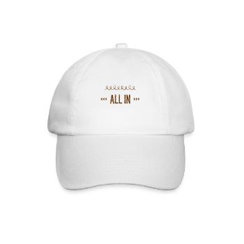 ich wette alles - Baseballkappe - Weiß/Weiß - Vorne