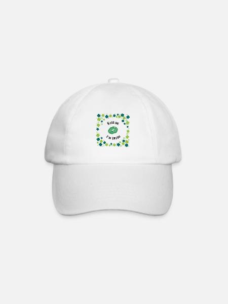 Kiss me I'm Irish - Baseballkappe - Weiß/Weiß
