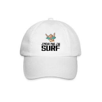 Ich kann nicht surfen - Baseballkappe - Weiß/Weiß - Vorne