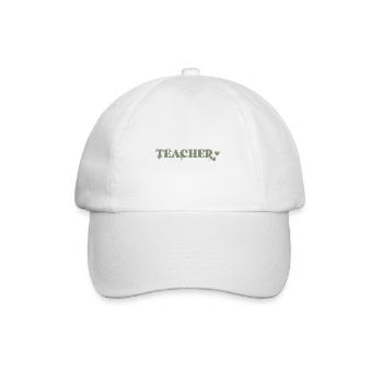 Teacher - Baseballkappe - Weiß/Weiß - Vorne