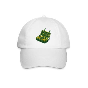 Drohnen Fernsteuerung Logo - Baseballkappe - Weiß/Weiß - Vorne