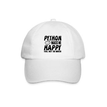 Python - Baseballkappe - Weiß/Weiß - Vorne