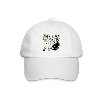 Tai Chi - Baseballkappe - Weiß/Weiß - Vorne
